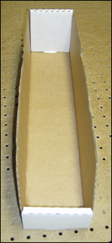 Self-Locking Shelf / Bin Box for Pulp Envelopes (18 x 4 x 4.5)