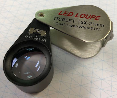 15X Triplet Magnifier w LED-UV