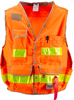 Orange Geology Vest (Small) With Reflective Strips