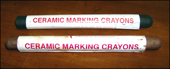 1/2" Blue / Black Hi-Temp Ceramic Crayon - 2750°F