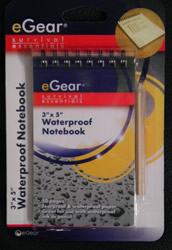 eGear 3" x 5" Waterproof Notebook w/pencil