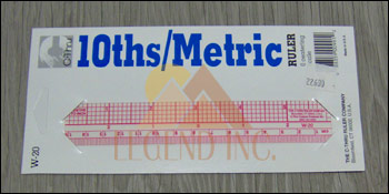 C-thru W-20 10ths Graph/Metric Ruler - 6"/15cm