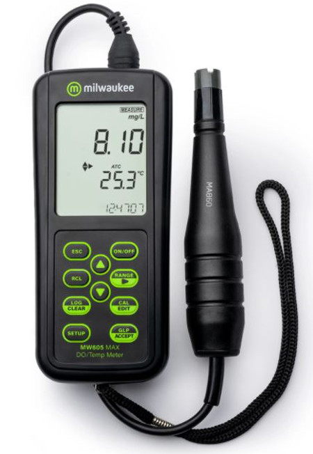 MAX Waterproof Galvanic Dissolved Oxygen Meter W/Automatic Calibration