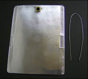 3" x 4" Double Face "Write On" Aluminum Tags with 6" Wire