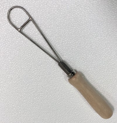 Crucible flux mixing Whisk spatula with wood handle