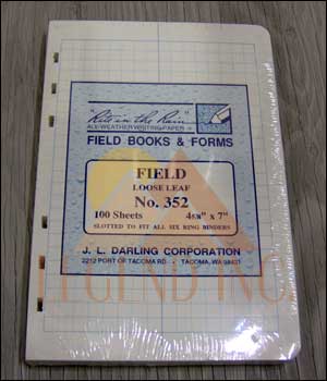 #352 Field Standard Size Loose Leaf (4-5/8"x7") - Click Image to Close
