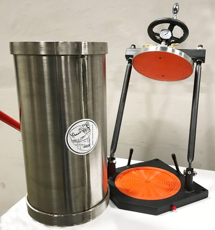 Pressure Filter w/Barrel Lift, 10"/6 gal Acid Resistant