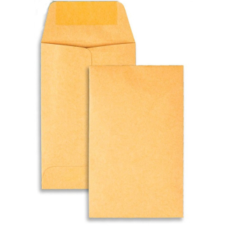 Kraft Envelope with flap  2-1/4x3-1/2