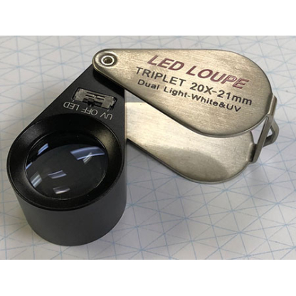 20X Triplet Magnifier w LED-UV