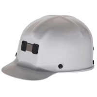 MSA Comfo-Cap Hard Hat w/ Ratchet & Lamp Bracket- White