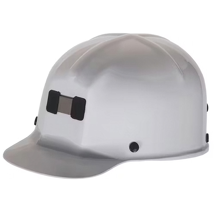 MSA Comfo-Cap Hard Hat w/ Ratchet & Lamp Bracket- White