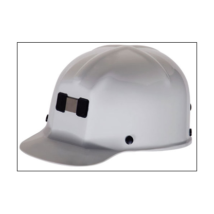 MSA Comfo-Cap Hard Hat w/ Ratchet & Lamp Bracket- White