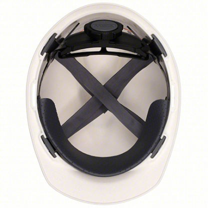 MSA Comfo-Cap Hard Hat w/ Ratchet & Lamp Bracket- White - Image 2