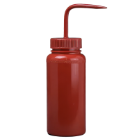 500 ml RED Wash Bottle (LDPE) Wide Mouth