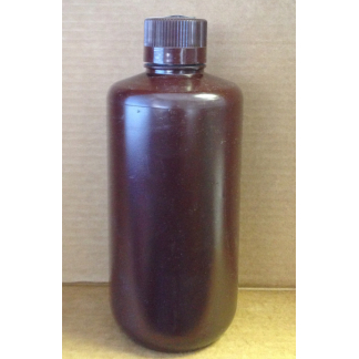 1000 ml Amber HDPE Nalgene narrow mouth bottle