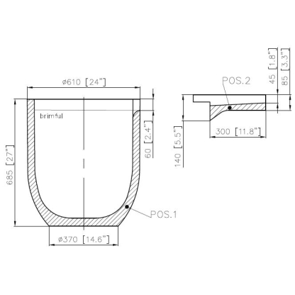 Silicon Carbide Crucible NOC 2427 STB LL1C (610x685mm)