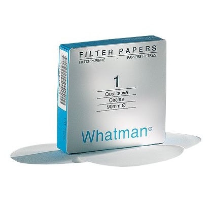 Whatman #1 filter paper, 9cm (11um) 100/pk