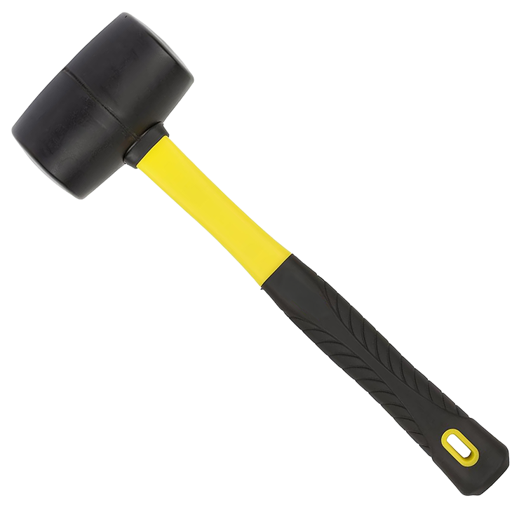 Bucket Lid Mallet Rubber 32oz Heavy Duty Fiberglass Handle