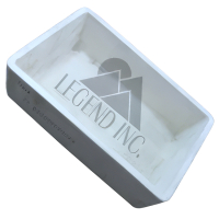 Large Rectangular Fused Silica Roasting Dish 11-7/8" x 7-7/8" x 2-1/2