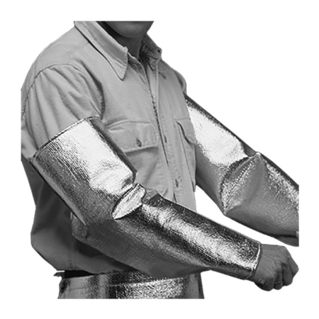 Aluminized Sleeves  18 in long - Wrist Snap & Arm Strap - Image 2
