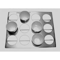50ml 12 Place Annealing Tray Stainless Steel - 3w x 4d
