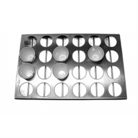 50ml 24 Place Annealing Tray Stainless Steel - 6w x 4d