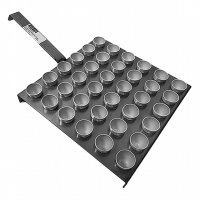 36 Place 10ml Parting Cup Tray Stainless Steel - 6 x 6