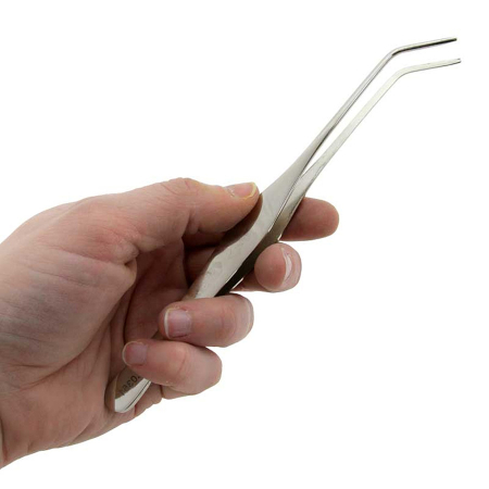 7" Retrieving Tweezer - Curved Tips - Image 2