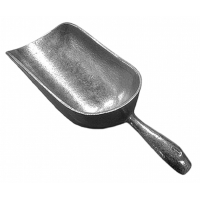 12" Material Scoop - Round Nose - Aluminum