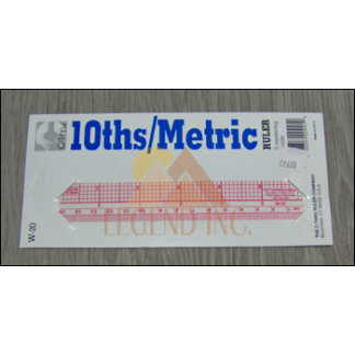 C-thru W-20 10ths Graph/Metric Ruler - 6"/15cm