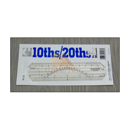 C-thru W-38 Protractor ruler 10ths/20ths