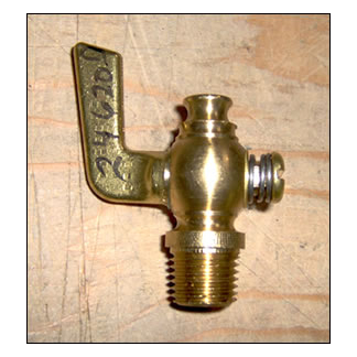 1/4 in Brass cock valve