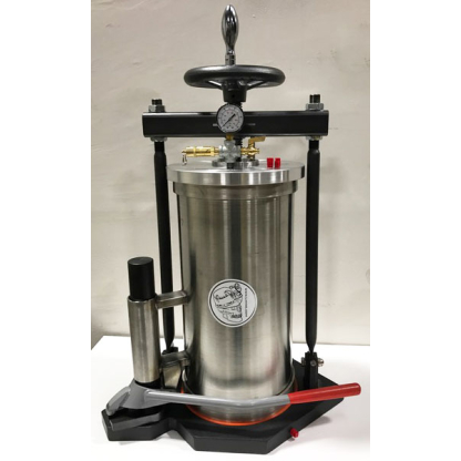 Pressure Filter w/Barrel Lift, 10"/6 gal Acid Resistant
