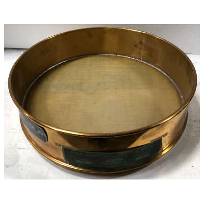 USED 18" diameter US Std # 60 Brass Sieve Tyler Mesh 60