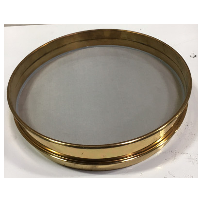 USED 12" diameter US Std # 325 Brass Sieve Tyler Mesh 325 Half Height