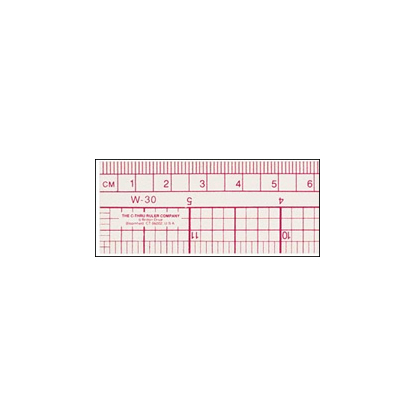 C-thru W-30 8ths Graph/Metric Ruler -12"/30cm - Image 2