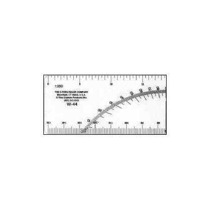 C-thru W-44  Protractor Ruler 1/250 & mm - Image 2