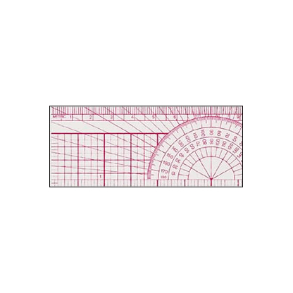 C-thru W-5 16ths to the inch Protractor Rulers - 6"/15cm - Image 2