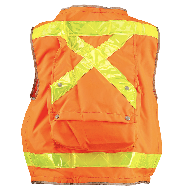 Geology Vest – Fluoro Orange with Reflective Strips – Size M - Image 2