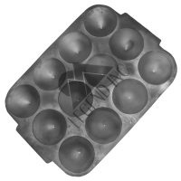 Cast Iron Conical Assay Mold - 12 Place (3 x 4) - Heat Resistant