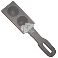 Cast Iron Conical  Assay Mold - 2 Place (1 x 2) - Heat Resistant