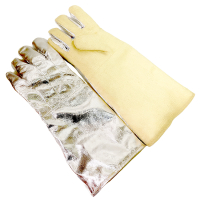 18" Kevlar Palm Gloves, Aluminized Rayon back 1350°F