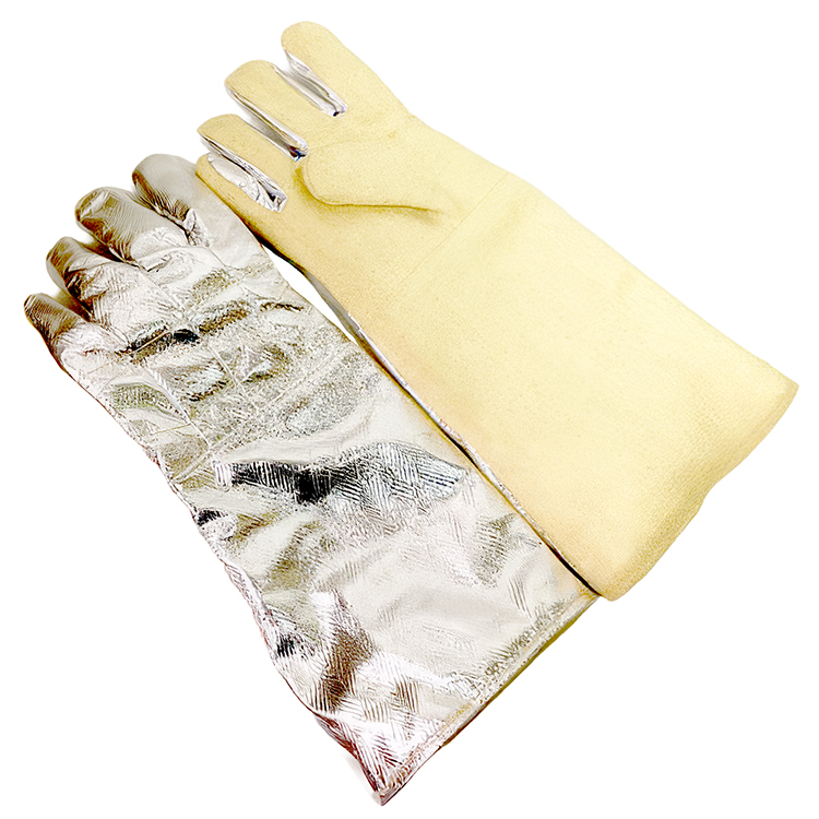 18" Kevlar Palm Gloves, Aluminized Rayon back 1350°F