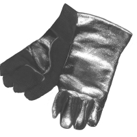 14" Leather Glove with Aluminized Carbon Kevlar Back
