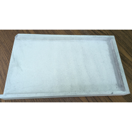Chipped SiC Hearth Plate 11-1/2″ wide with Curb C1228 C122012