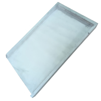 Chipped SiC Hearth Plate 11-1/2″ wide with Curb C1228 C122012