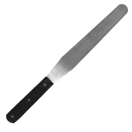 13" Spatula with Stainless Steel 8" x 1-1/4" Blade -  Wood Handle