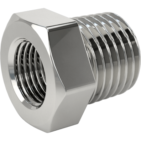 1/4" x 1/8" Chrome Plated Brass Bushing Adapter