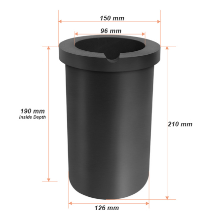 12kg Graphite Melting Crucible with Ceramic Shell - Image 2
