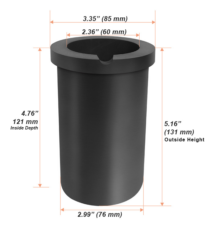 4kg Graphite Melting Crucible with Ceramic Shell - Image 2